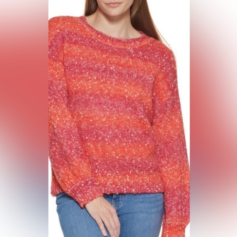Calvin Klein Women's Red & Orange Sweater